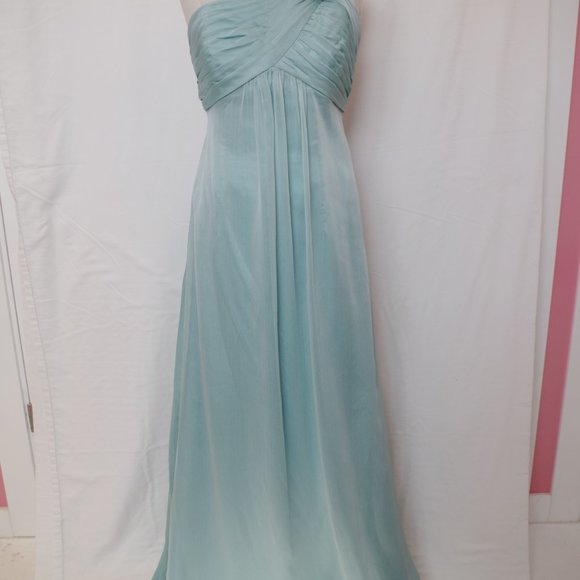 Belsoie "Seaglass" One Shoulder Chiffon Bridesmaid/Formal Gown NEW- Sz. 10 - Picture 2 of 10